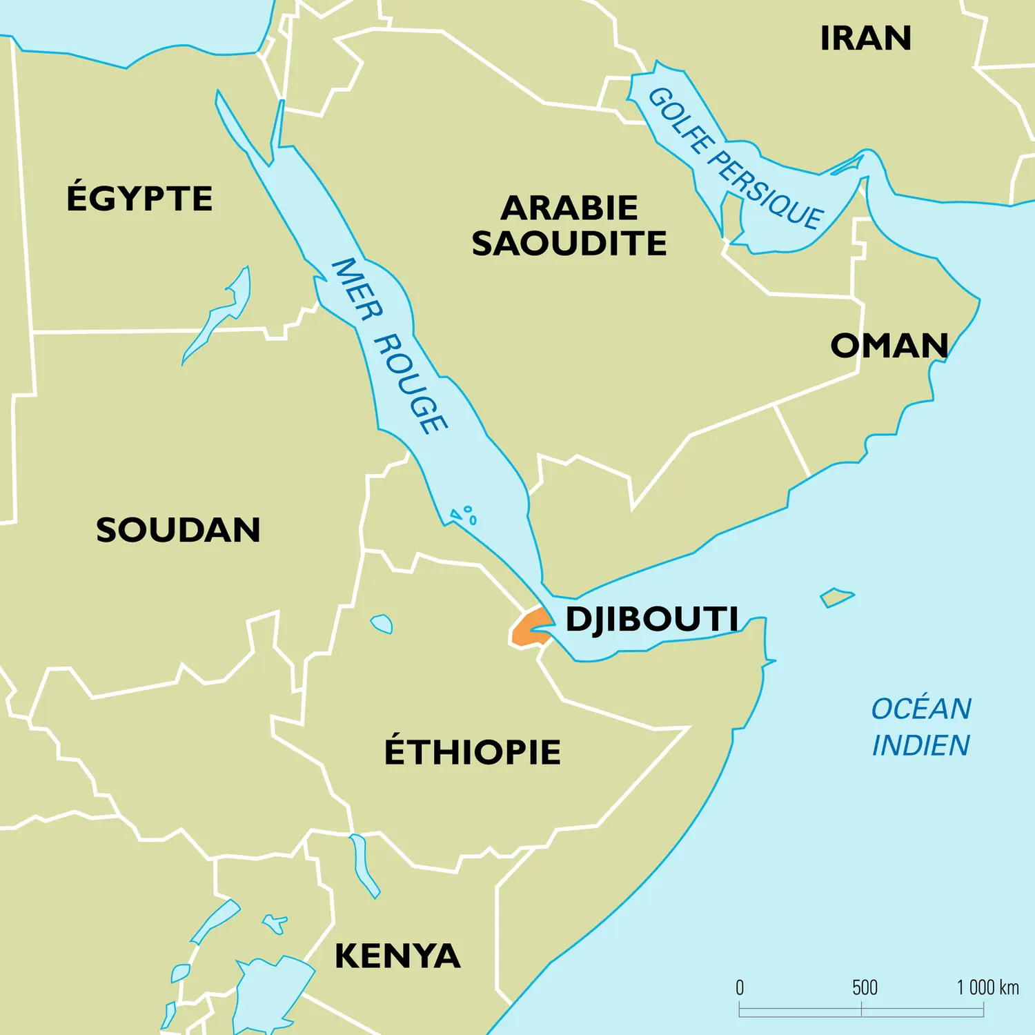 Djibouti : carte de situation