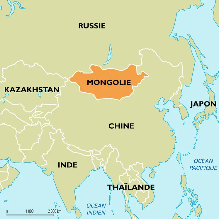 Mongolie : carte de situation