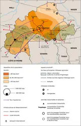 Burkina Faso : population et activités - crédits : Encyclopædia Universalis France