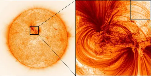 Images dans le domaine de l’ultraviolet de la couronne solaire - crédits : NASA [MSFC]/ UCLAN/ SAO: Hi-C 2.1 strands