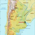 Argentine : carte physique - crédits : Encyclopædia Universalis France