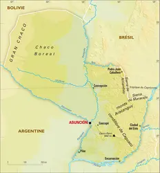 Paraguay : carte physique - crédits : Encyclopædia Universalis France