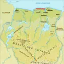 Suriname : carte physique - crédits : Encyclopædia Universalis France