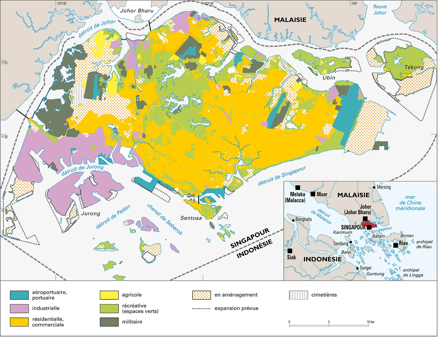 Singapour : territoire et activités