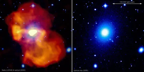 Trou noir au centre de la galaxie Messier 87 - crédits : NASA