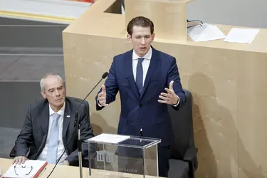 Chute du gouvernement Kurz, 2019 - crédits : Florian Wieser/ EPA-EFE