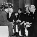 Norodom Sihanouk à Moscou, 1956 - crédits : Keystone/ Hulton Royals Collection/ Getty Images
