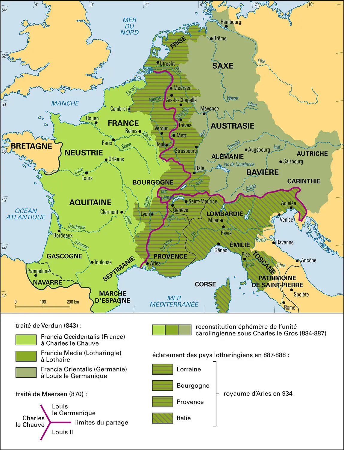 Empire carolingien, IX<sup>e</sup> siècle