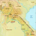 Laos : carte physique - crédits : Encyclopædia Universalis France