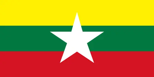Birmanie : drapeau - crédits : Encyclopædia Universalis France