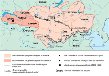 Asie centrale au début du XVIIe siècle - crédits : Encyclopædia Universalis France