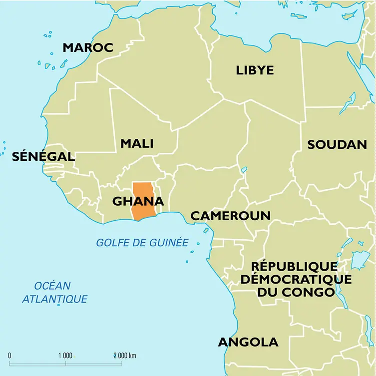 Ghana : carte de situation