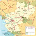 Pays de la Loire : carte administrative - crédits : Encyclopædia Universalis France