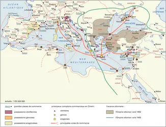 Méditerranée, commerce médiéval - crédits : Encyclopædia Universalis France