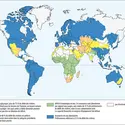 État des ressources en eau dans le monde - crédits : Encyclopædia Universalis France