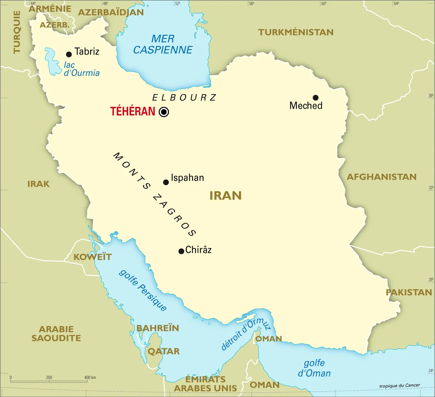 Iran : carte générale