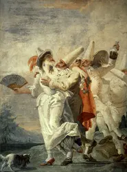 <it>Polichinelles amoureux</it>, G. Tiepolo - crédits : Cameraphoto/ AKG-images