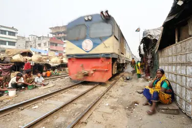 Bidonville à Dacca, Bangladesh - crédits : David Méchin