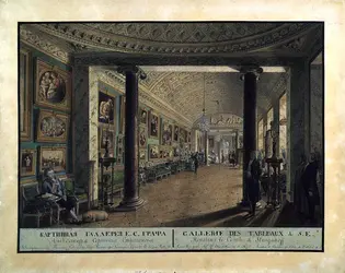 <it>La Galerie de tableaux du comte Stroganoff, dans son palais de Saint-Pétersbourg</it> - crédits :  Bridgeman Images 
