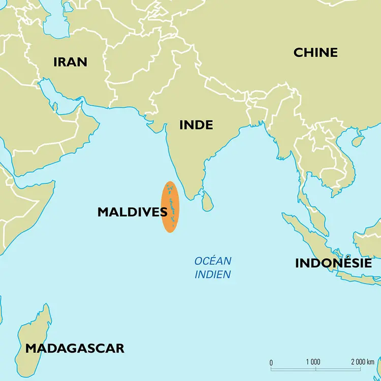 Maldives : carte de situation