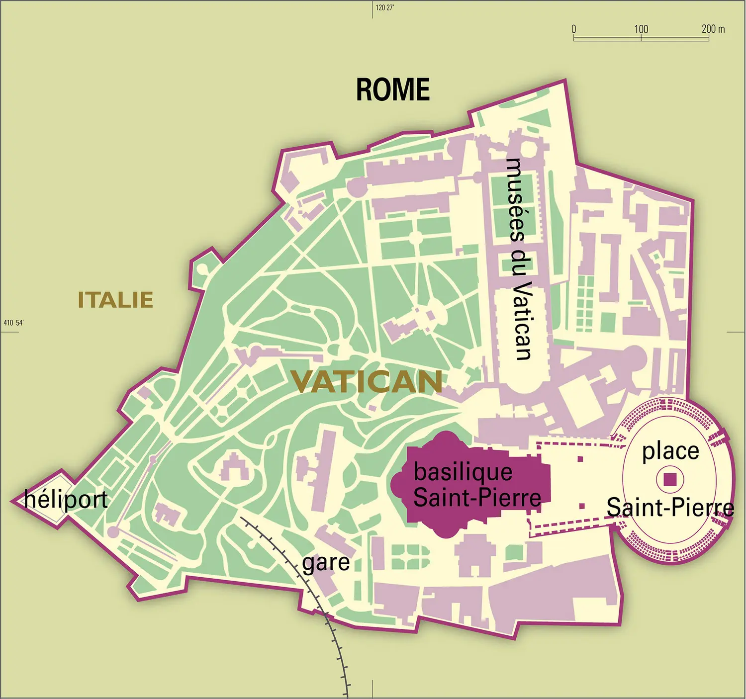 Vatican : carte générale