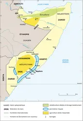 Somalie : peuplement et activités - crédits : Encyclopædia Universalis France