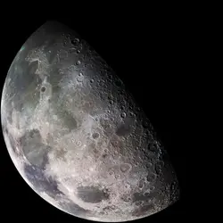 Région polaire nord de la Lune - crédits : Courtesy NASA / Jet Propulsion Laboratory