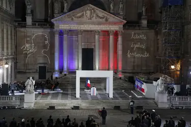 Hommage national à Samuel Paty, 2020 - crédits : François Mori/ Pool/ AFP