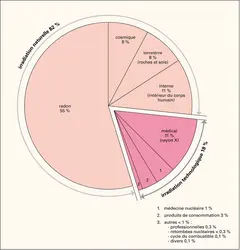 Nucléaire : causes d'irradiation et doses reçues - crédits : Encyclopædia Universalis France