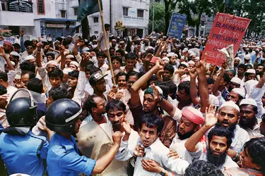 Manifestation au Bangladesh contre Taslima Nasreen - crédits : Mufty Munir/ AFP