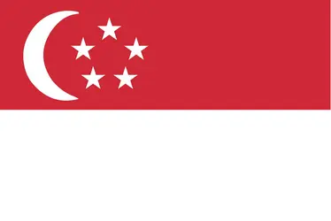 Singapour : drapeau - crédits : Encyclopædia Universalis France