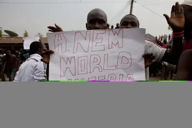 Au Nigeria : élection présidentielle et revendications contre le groupe islamiste Boko Haram, mars 2015 - crédits : The Washington Post/ Getty