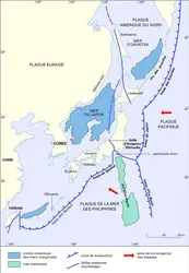 Contexte géodynamique du Japon - crédits : Encyclopædia Universalis France
