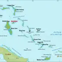 Bahamas : carte physique - crédits : Encyclopædia Universalis France