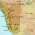 Namibie : carte physique - crédits : Encyclopædia Universalis France