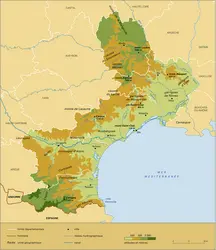 Languedoc-Roussillon : l'espace géographique - crédits : Encyclopædia Universalis France