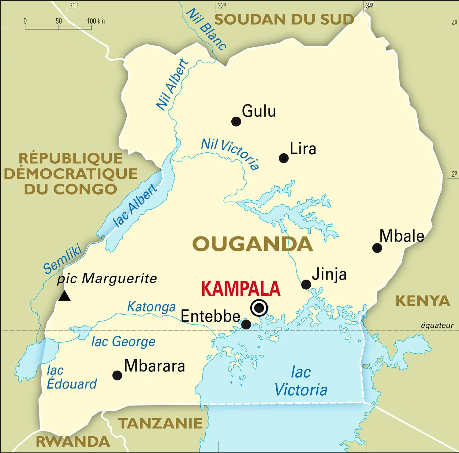 Ouganda : carte générale