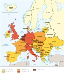 Europe : population - crédits : Encyclopædia Universalis France
