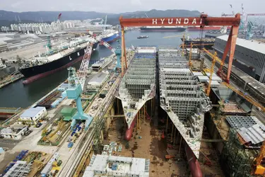 Chantier naval, Corée du Sud - crédits : Getty Images/ AFP