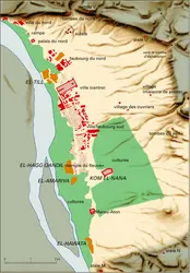 Amarna : plan général - crédits : Encyclopædia Universalis France