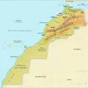 Maroc : carte physique - crédits : Encyclopædia Universalis France