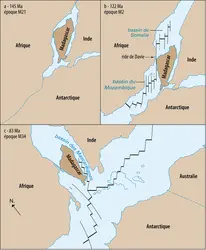 Madagascar et la dislocation du Gondwana 
 - crédits : Encyclopædia Universalis France