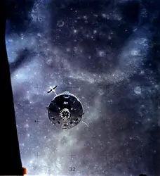 Apollo-16: le module de commande <it>Casper</it> - crédits : NASA/ JSC