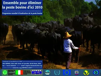 Affiche du programme P.A.R.C. (Pan-African Rinderpest Compaign) - crédits : J. Spaull/ FAO