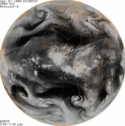 Vapeur d’eau atmosphérique - crédits : Satellite and Information Service - NESDIS/ NOAA 