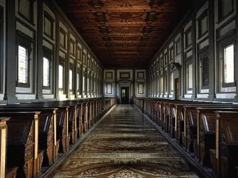 Salle de lecture de la bibliothèque Laurentienne, Florence - crédits :  Bridgeman Images 