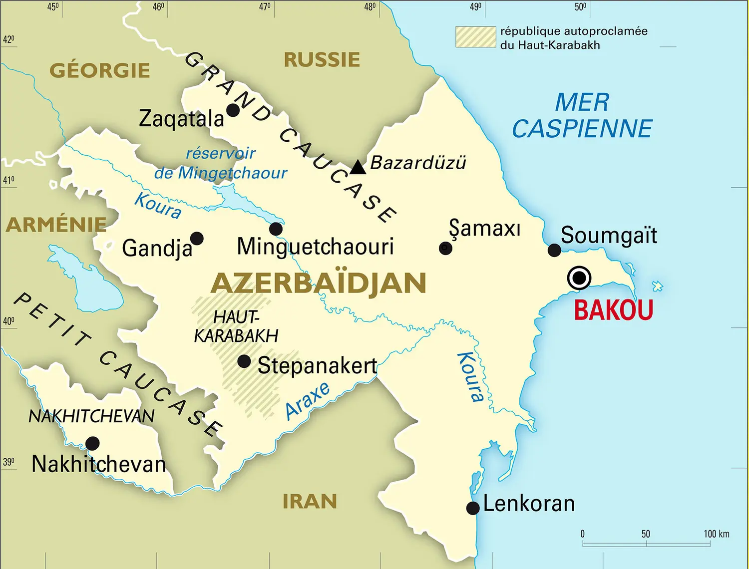 Azerbaïdjan : carte générale