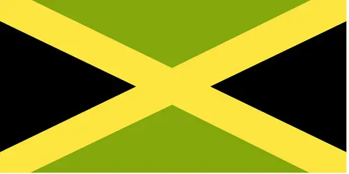 Jamaïque : drapeau - crédits : Encyclopædia Universalis France