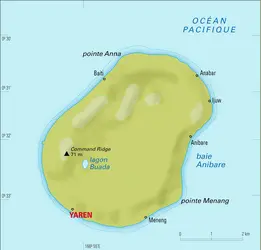 Nauru : carte physique - crédits : Encyclopædia Universalis France