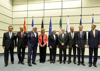 Accord sur le nucléaire iranien, Vienne, 2015 - crédits : H. Neubauer/ epa/ Corbis